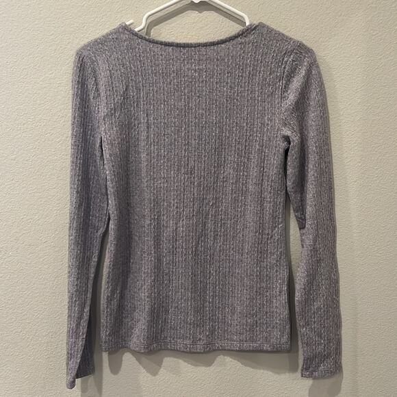 NWT LOFT Textured Longsleeve Scoop Neck Top | Size Small - Picture 5 of 7